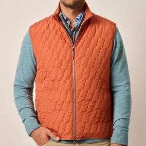 Johnnie-O Quilted Belfry Puffer Vest In Harvest